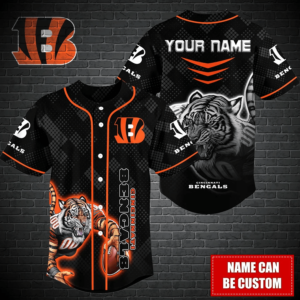 Cincinnati Bengals Personalized Baseball Jersey