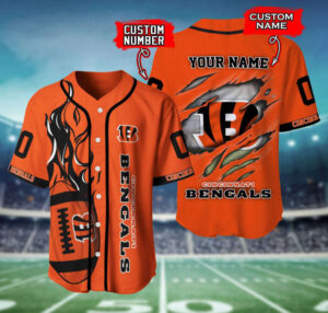 Cincinnati Bengals Personalized Baseball Jersey