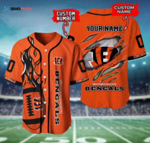 Cincinnati Bengals Personalized Baseball Jersey