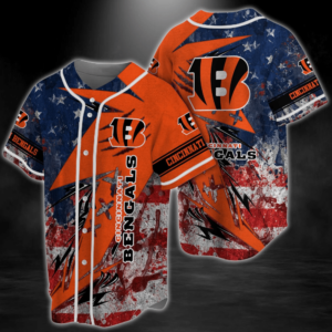 Cincinnati Bengals Personalized Baseball Jersey Shirt - Custom NFL Sportswear for Men & Women