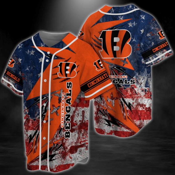 Cincinnati Bengals Personalized Baseball Jersey Shirt – Custom NFL Sportswear for Men & Women