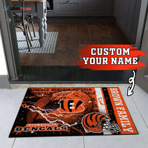 Cincinnati Bengals Personalized Doormat Home Decor 2024 2025 26
