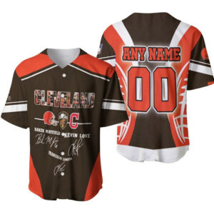 Cleveland Browns Legends Allover Gift Custom Name Number Baseball Jersey