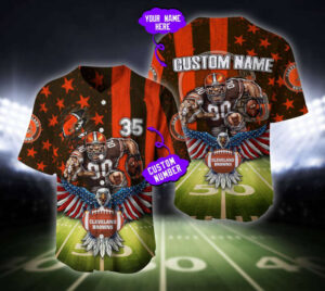 Cleveland Browns Baseball Jersey Custom Name And Number