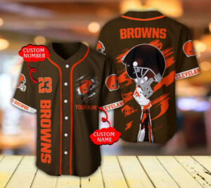 Cleveland Browns Baseball Jersey Personalized