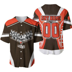 Cleveland Browns Legends Champion Team Allover Baseball Jersey with Custom Name & Number