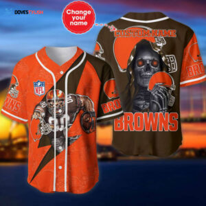 Cleveland Browns Personalized Baseball Jersey