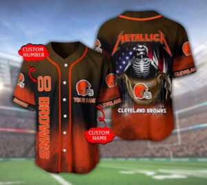 Cleveland Browns Personalized Baseball Jersey