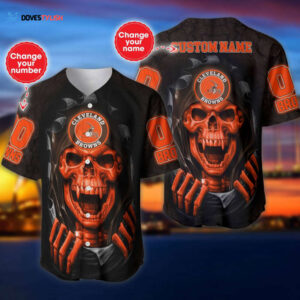 Cleveland Browns Personalized Baseball Jersey