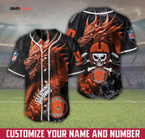 Cleveland Browns Personalized Baseball Jersey