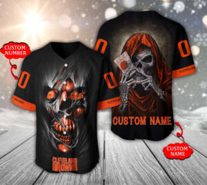 Cleveland Browns Personalized Baseball Jersey