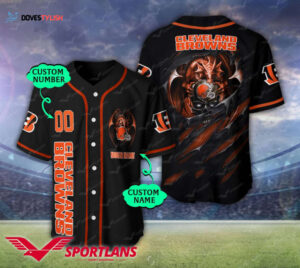 Cleveland Browns Personalized Baseball Jersey