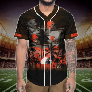 Cleveland Browns Tropical Baseball Jersey