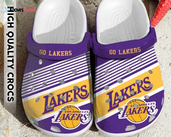 Croc Shoes – Clogs Shoes Los Angeles Lakers Team NBA Adults