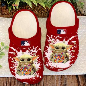 Croc Shoes – Clogs Shoes Personalized MLB Baseball Washington Nationals Baby Yoda Autism Awareness