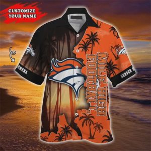 Custom Denver Broncos NFL Tropical Island Hawaiian Shirt 3