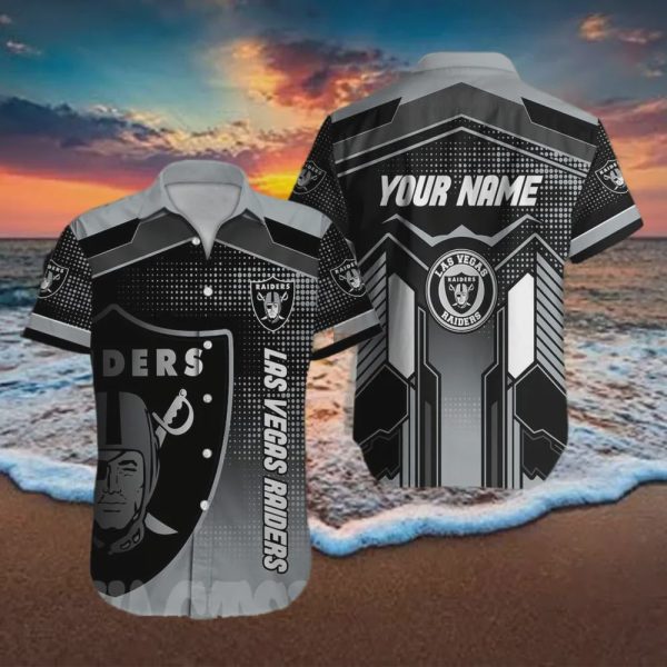 Custom Las Vegas Raiders Full Print Classic Hawaiian Shirt Gift for Men Women Fans