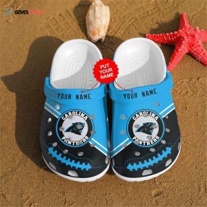 Custom name Carolina Panthers NFL Crocs Shoes Clogs Unisex Footwear