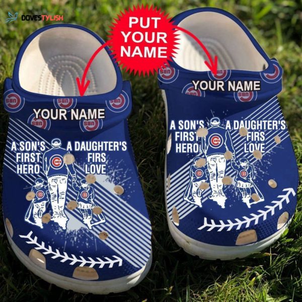 Custom name Dad And Son Daughter Mlb Chicago Cubs Rubber Clogs Shoes Clogs Unisex Footwear