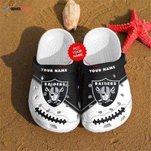 Custom name Las Vegas Raiders NFL Clogs Shoes Clogs Unisex Footwear