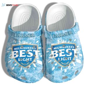 Custom Tex Milwaukees Best Light Blue Clogs Shoes