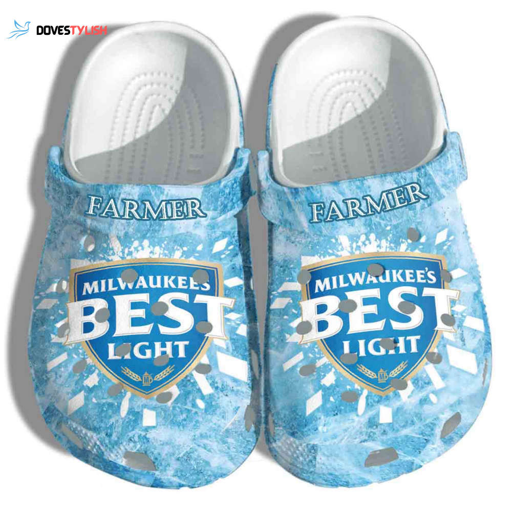 Custom Tex Milwaukees Best Light Blue Clogs Shoes Custom Tex Milwaukees Best Light Blue Clogs Shoes