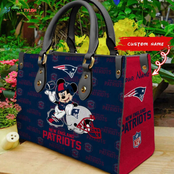 Customized New England Patriots Women Bag  Wallet Combo Personalized Stylish Accessories  Disney Bag and Wallet