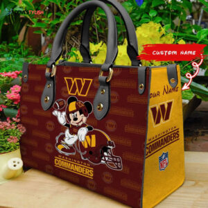 Stylish Washington Commanders Women Bag Wallet Combo with Disney Theme   Customized & Unique