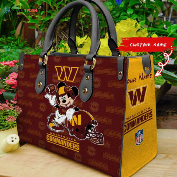 Stylish Washington Commanders Women Bag Wallet Combo with Disney Theme   Customized & Unique