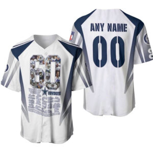 Custom Dallas Cowboys Baseball Jersey 60 Years of Memories – Signed Designed Allover Gift for Fans