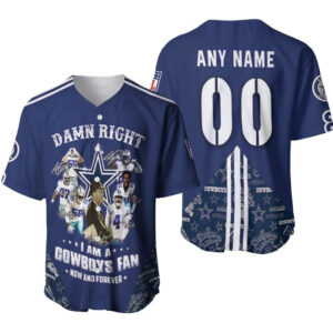 Dallas Cowboys Forever Allover Custom Name Number Baseball Jersey for Dedicated Fans