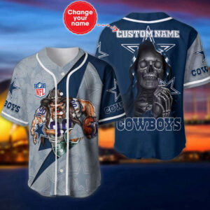 Dallas Cowboys NFL 3D Personalized Baseball Jersey  For Men Women