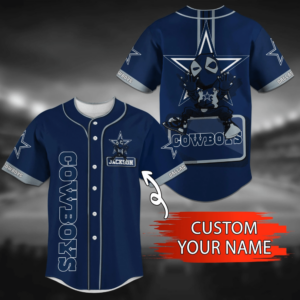 Dallas Cowboys NFL Personalized Name Baseball Jersey Shirt For Men Women