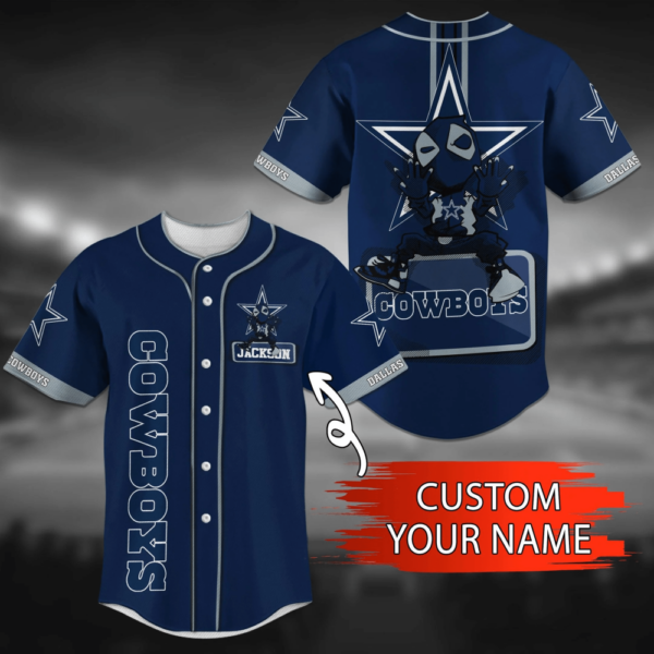 Dallas Cowboys NFL Personalized Name Baseball Jersey Shirt For Men Women
