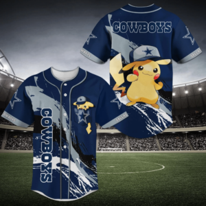 Dallas Cowboys NFL Pikachu Baseball Jersey Shirt For Men Women