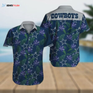 Dallas Cowboys NFL Tropical Flower All Over Print Hawaiian Shirt