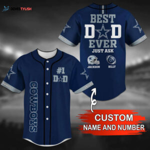 Custom Dallas Cowboys Baseball Jersey - Personalized Team Apparel