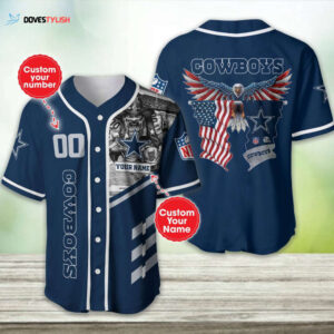 Custom Dallas Cowboys Baseball Jersey Personalized Fan Gear