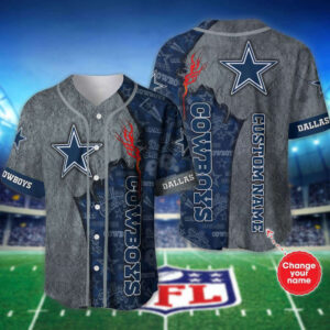 Custom Dallas Cowboys Baseball Jersey Personalized Team Gear