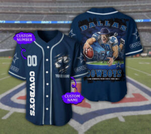 Custom Dallas Cowboys Baseball Jersey – Personalized NFL Gear