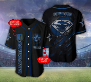 Custom Dallas Cowboys Baseball Jersey – Personalized Team Apparel