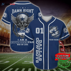 Custom Dallas Cowboys Baseball Jersey - Personalized NFL Fan Gear
