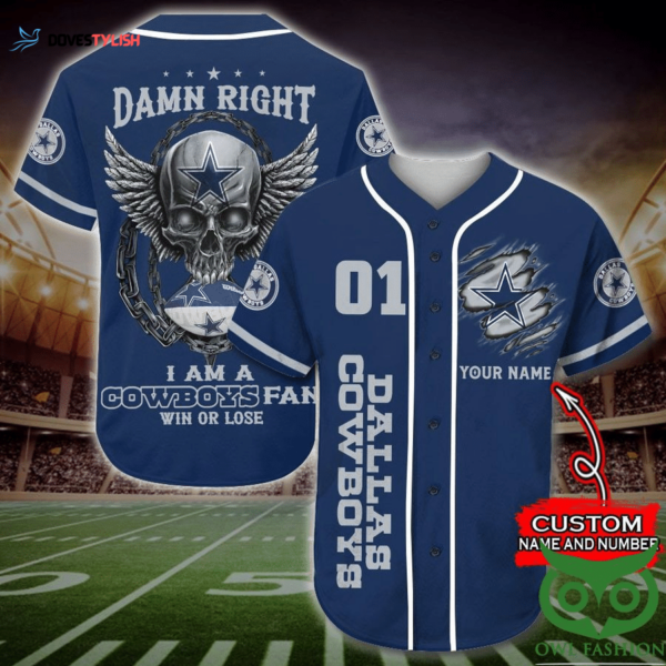 Custom Dallas Cowboys Baseball Jersey – Personalized NFL Fan Gear