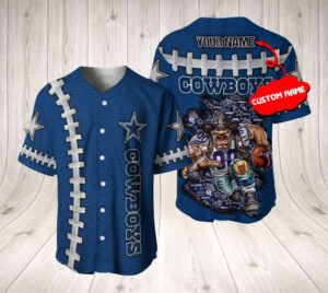 Custom Dallas Cowboys Baseball Jersey Personalized Fan Gear