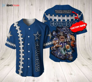 Custom Dallas Cowboys Baseball Jersey Personalized Fan Gear