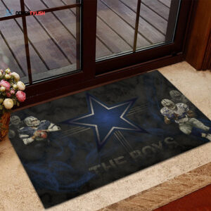 Dallas Cowboys Players Star Smoke Foldable Doormat Indoor Outdoor Welcome Mat Home Decor