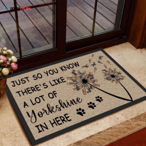 Dandelion Flower Yorkshire Easy Clean Welcome DoorMat