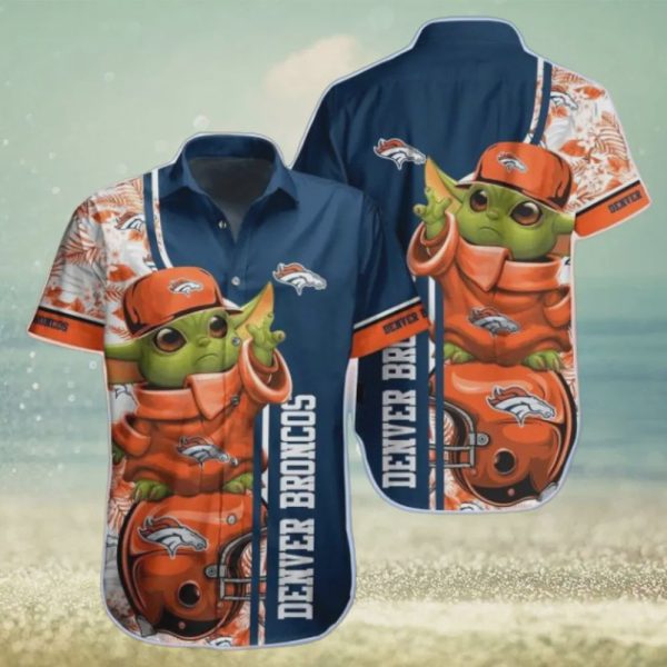 Denver Broncos NFL Baby Yoda Hawaiian Shirt