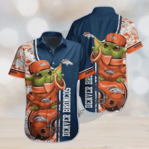Denver Broncos NFL Baby Yoda Hawaiian Shirt 3