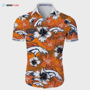 Denver Broncos NFL Flower Summer Pattern Hawaiian Shirt